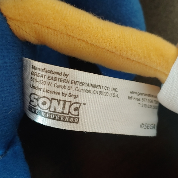 Official 2020 SONIC Sonic The Hedgehog 14" Plush by Great Eastern - Used - Picture 10 of 12
